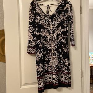 White House Black Market - Small black, white, and red dress.